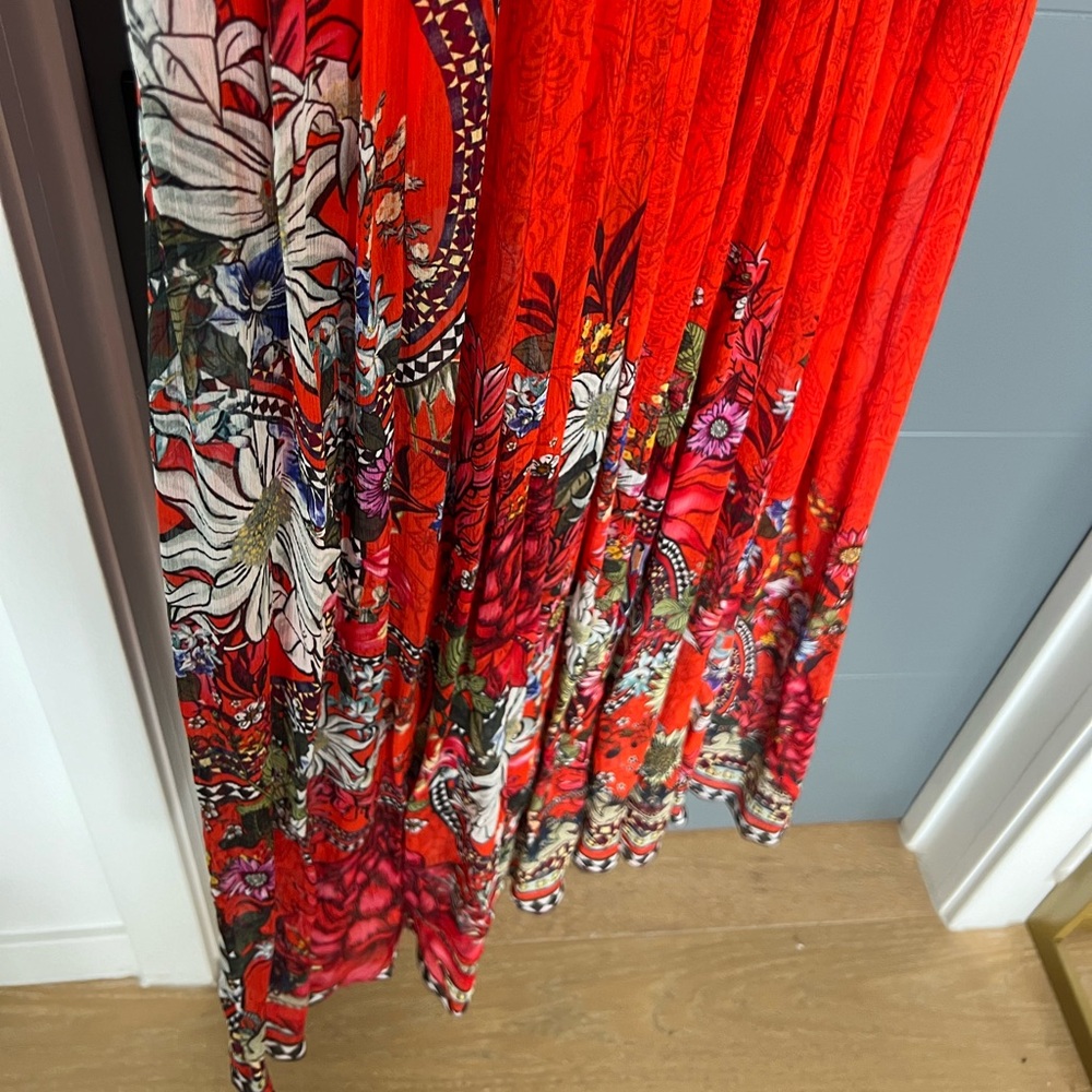 Camilla Wondering Waratah Long Sleeve Dress With Collar in Small - Picture 8 of 11